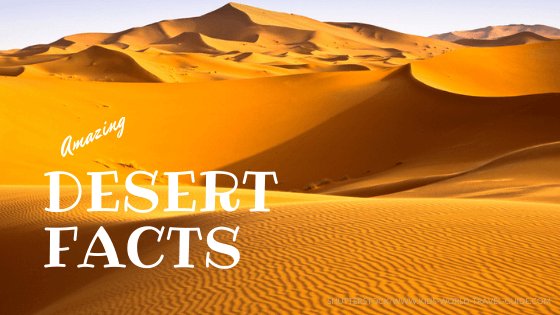 Desert Facts for Kids by Kids World Travel Guide