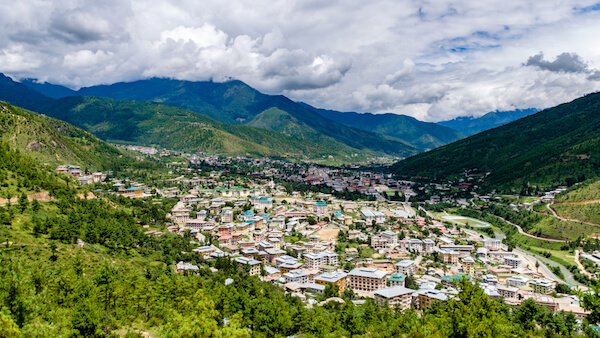 Bhutan's capital city Thimphu - shutterstock.com