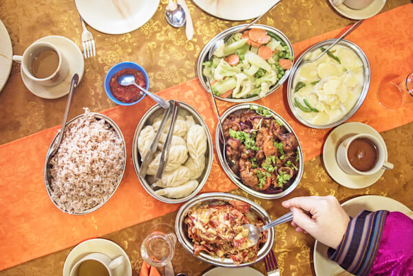 Bhutan food: Variety of Bhutanese dishes - image by Shutterstock