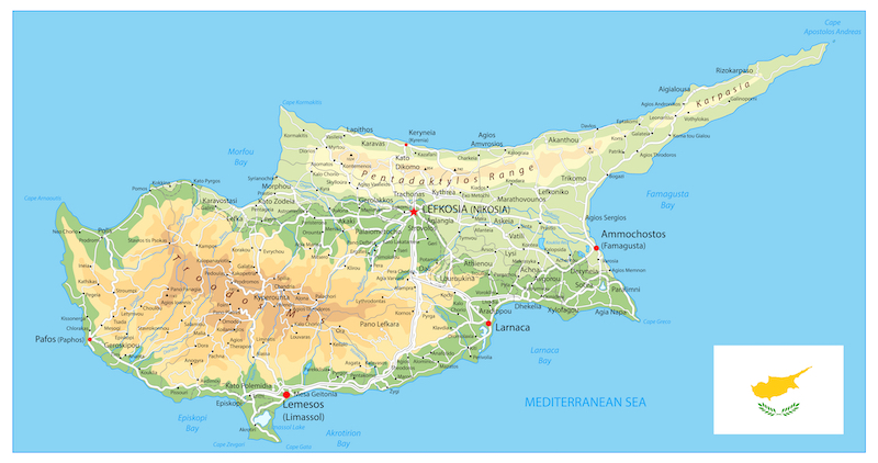 cyprus physical map