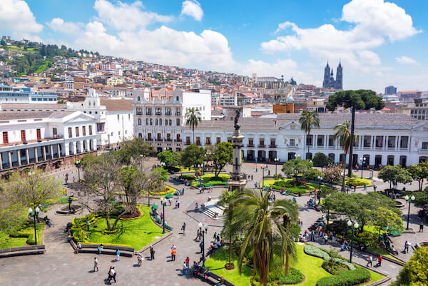 Quito's Plaza Grande in Ecuador - image by Jess Kraft/shutterstock.com