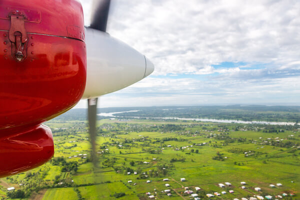 Flying over Viti Levu