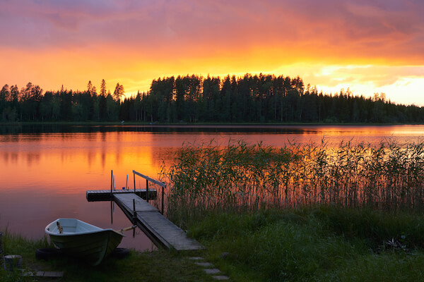 Summer sunset in Finland