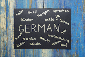 German language black board