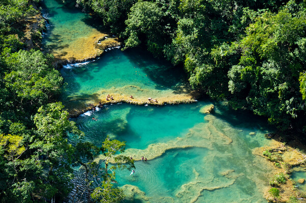 Semuc Champey turquoise pools in Guatemala