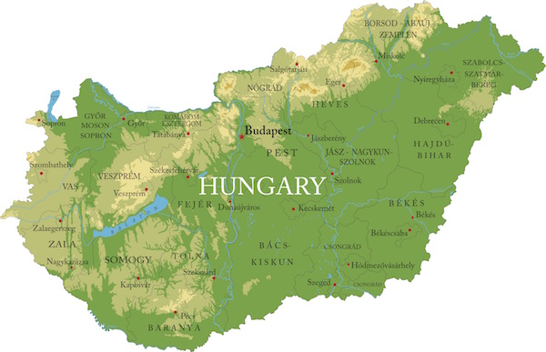 Hungary Physical Map