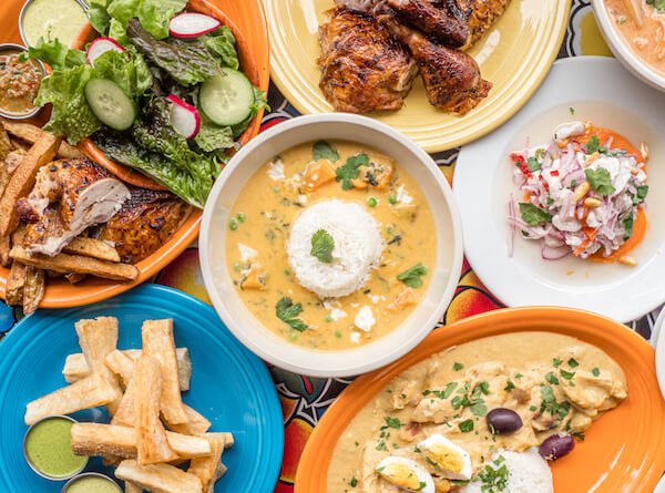 Typical Peruvian cuisine - various dishes