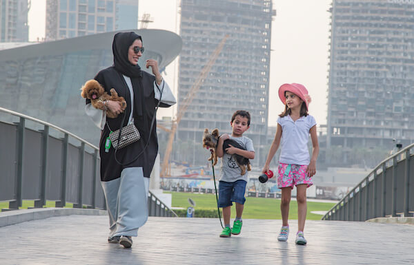 Woman and kids in Dubai - image by Katie KK/shutterstock.com