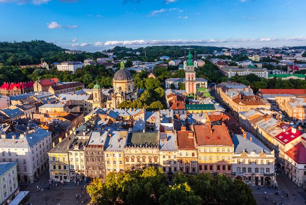 Lviv in western Ukraine
