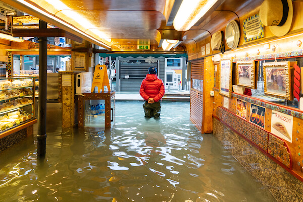 Flooded bakery in Venice in 2019 - image by Ihor Serdyukov /shutterstock.com