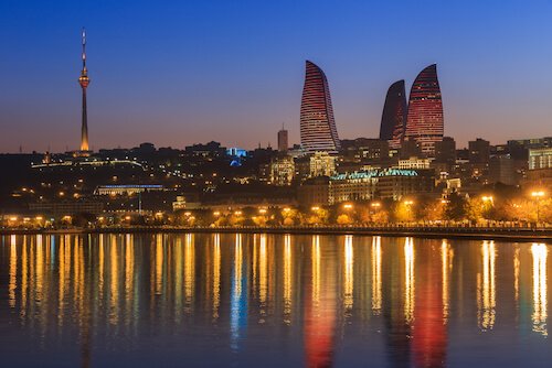 Baku at the Caspian Sea - shutterstock image