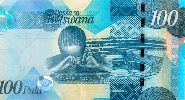 Botswana currency 100 pula