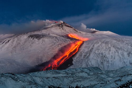 Etna volcanic eruption