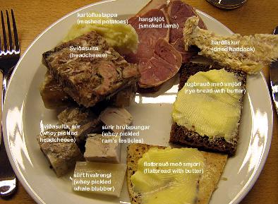 Typical Icelandic food