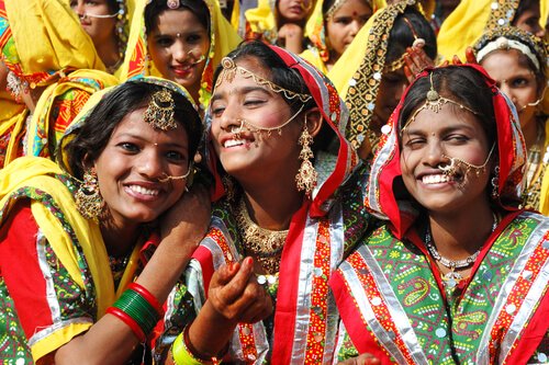Indian girls in Rajasthan - image by Kaetan/shutterstock.com
