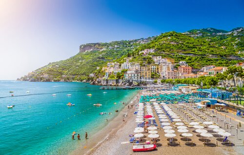 Italian Beach resort on the Amalfi coast