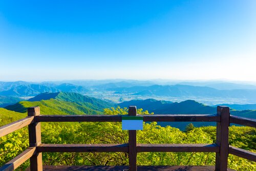 Jiri-san view point in Korean national park