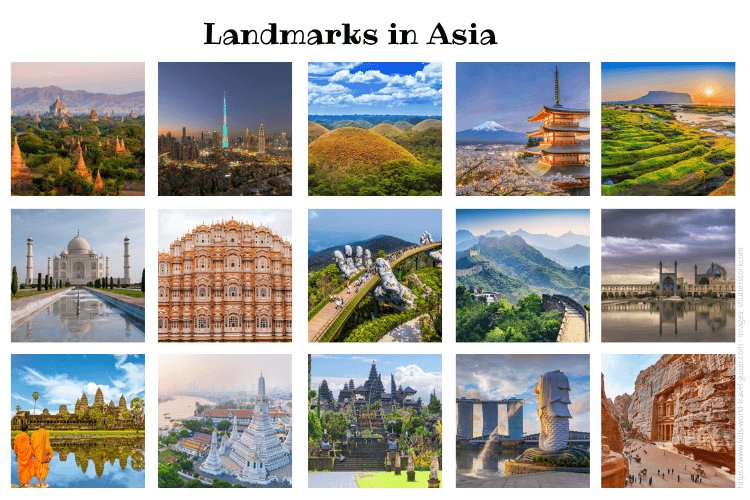 Landmarks in Asia - by Kids World Travel Guide