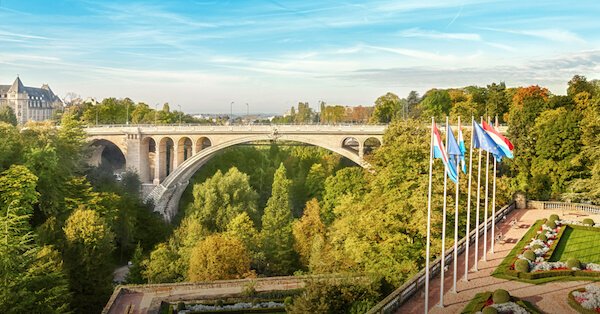 Luxembourg's Adolphe Bridge over the Petrusse Valley