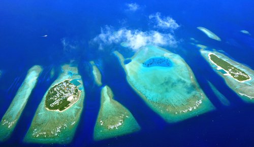 Atolls in the Inidan Ocean
