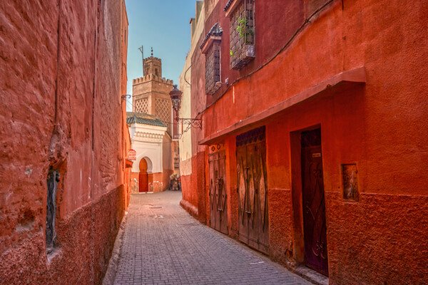 The 'Red City' of Marrakech in Morocco