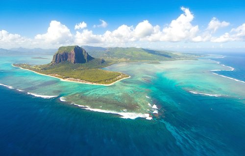 Mauritius island with Morne Brabant