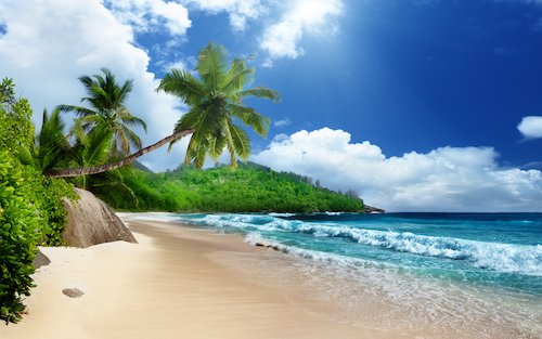 Indian Ocean beach in Seychelles