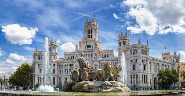 Cibeles Fountain in Madrid is one of Spain's landmarks