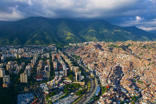 Aerial of Caracas - Venezuela's capital city
