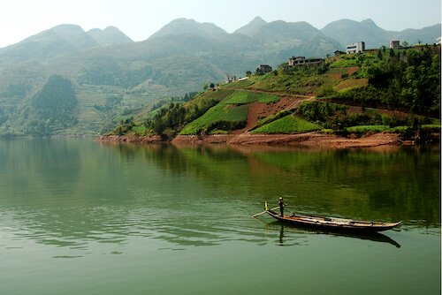 Asia's longest river Yangtze River Fisherman